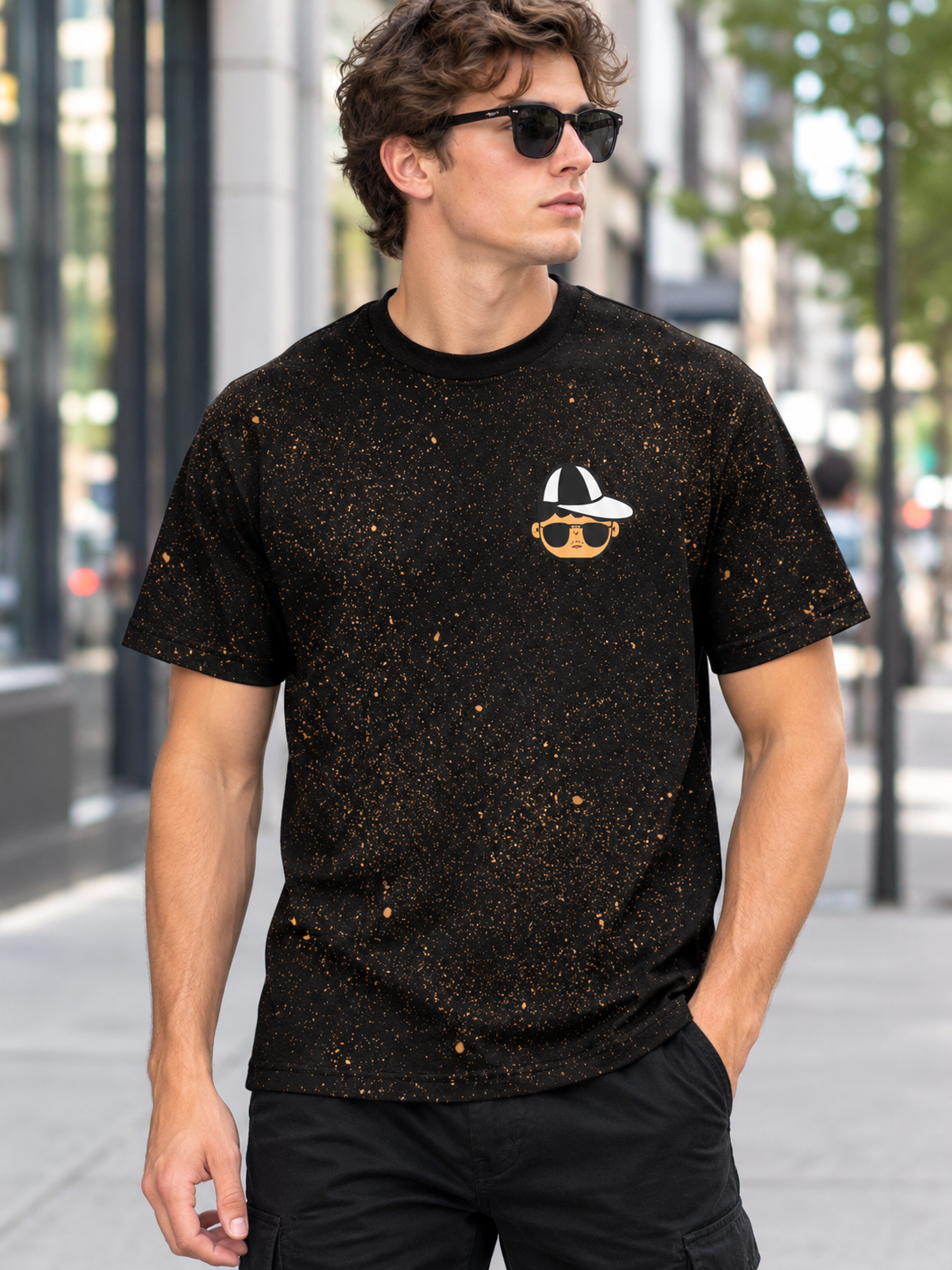 Kitos Splash Graphic T-Shirt – Purple, Black & Green | Streetwear Tee