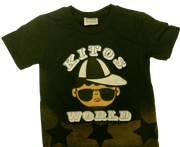 KIDS BLACK KITOS WORLD STAR T-SHIRTS