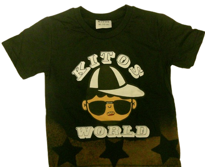 KIDS BLACK KITOS WORLD STAR T-SHIRTS