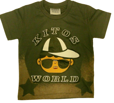 KIDS KITOS WORLD GRAY T-SHIRT