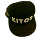 BLACK SPLASH SNAPBACK black kitos hat with custom brim and gold color design, adjustable snapback fit.