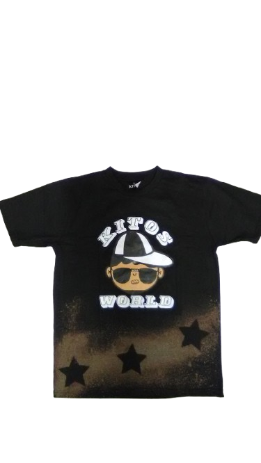 ADULT KITOS WORLD BLACK STAR T-SHIRT