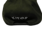 Back view of the KITOS GREEN SPLASH HAT featuring the KITOS logo in white embroidery.