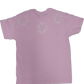 Kitos star t-shirts back view showing soft pink fabric with star design and Kitos logo.