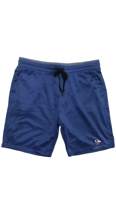 Kitos polyester active shorts in navy color, featuring an athletic fit with a drawstring for comfort and style.