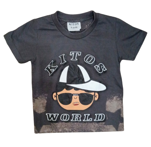 KIDS KITOS WORLD GRAY T-SHIRT