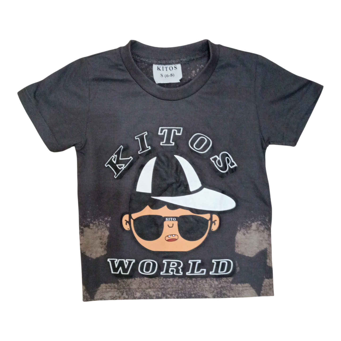 KIDS KITOS WORLD GRAY STAR T-SHIRT