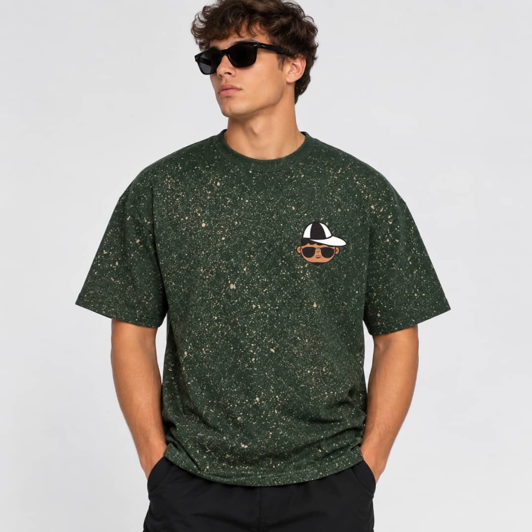 Kitos Splash Graphic T-Shirt – Purple, Black & Green | Streetwear Tee