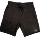 Kitos polyester active shorts in black with pockets and drawstring for comfort and style.