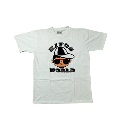 ADULTS WHITE KITOS WORLD T-SHIRT